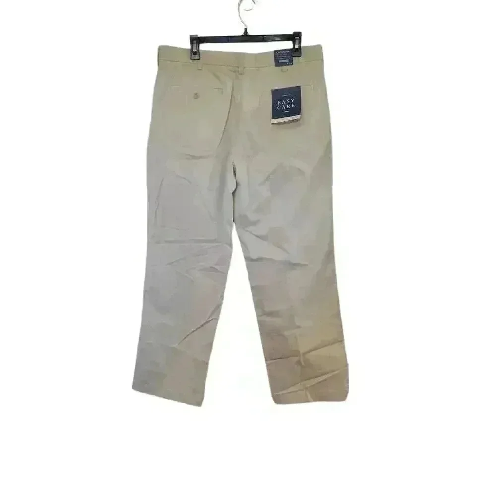 Croft & Barrow Men's Ivory Cotton/Poly/Spandex Classic Fit Chino Pants NEW